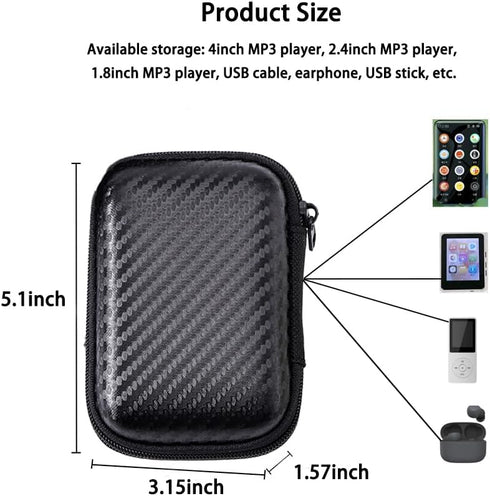 Monattrod 4 Inch MP3 MP4 4-inch MP3, & Player Case, Music Players Case for All Brands and Models Anti-Shock