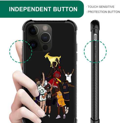 Basketball Player 35 Pattern Case for iPhone 14 Pro Max, Shockproof Cover for Boys Men, 6.7-inch