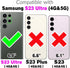 Asuwish Wallet Detachable Cover for Samsung Galaxy S23 Ultra 5G, Leather Flip Credit Card Holder with Magnetic Back, Red