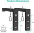 12 inch 80 lbs (PSM001XL-B), WALI Universal Projector Screen Ceiling Mount, Wall Hanging Mount L-Brackets, Adjustable