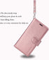 Galaxy A10E Wallet Case - Premium PU Leather Flip Cover with Card Slots & Kickstand, Rose Gold
