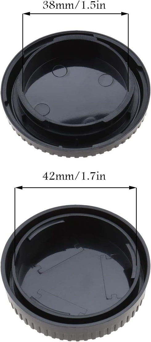 eMagTech 2 Sets Front Body Cap & Rear Lens Cap Cover Kit for Fuji X Mount DSLR Camera X-T4 X-T3 X-T2 X-T1 X-T30 X-T20