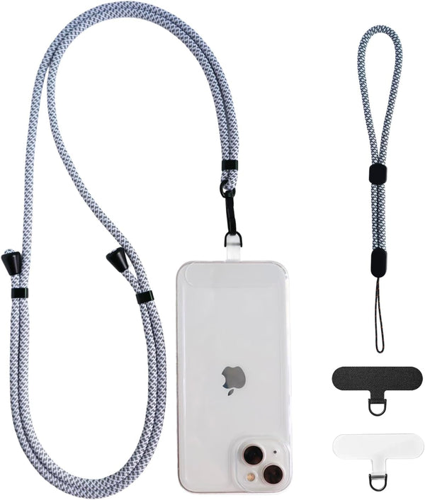 DJDIRY Adjustable Cell Phone Lanyard Crossbody & Wrist Strap for iPhone, Universal Phone
