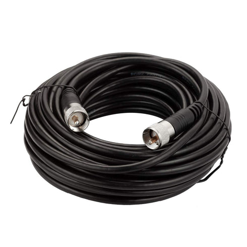 RG8x Coaxial Cable - 50ft UHF PL259 Male to Male Low Loss CB Antenna Cable for HAM Radio