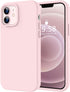 LOVE 3000 Chalk Pink iPhone 12/iPhone 12 Pro Case, Shockproof Silicone with Soft Anti-Scratch Microfiber Lining, 6.1"
