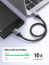 UGREEN Micro USB 3.0 Cable, USB 3.0 A to Micro B Cord Nylon Braided External Hard Drive Cable Compatible with Samsung Galaxy S5, Note 3/Pro 12.2, Western Digital, Toshiba, My Passport, etc 1.5 FT by UGREEN