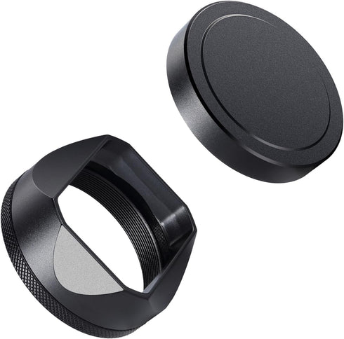 Metal Square Lens Hood (with Cover) with 49mm UV Filter Adapter Ring