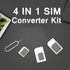VBOTCOR 4 1 Devices-10pcs in Nano SIM Card Adapter Converter Kit Nano to Micro, Nano to Regular, Micro to Regular