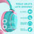 Kids Bluetooth Headphones, Wireless 60H Play Time, Volume Limited 85/110dB Over Ear Headset with Mic (Cyan)