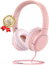 DyBaxa Kids Headphones, Wired Foldable On-Ear Headphones for Kids, Volume Limiter 94dB, Compatible with Smartphones and