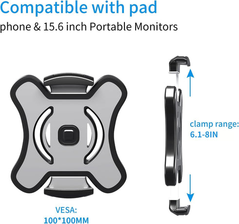 Pholiten Universal VESA Mount Adapter for Tablets, 2-in-1 Laptops, 15.6 inch Monitors & Phone, ESA 100x100