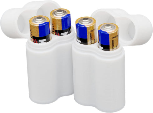 Slimline AAA Battery Case, Soft Durable Material - Pack of 2 (Holds 2 Batteries)