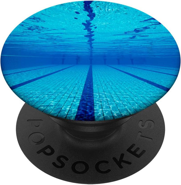PopSockets Swappable PopGrip - Blue Water Swimmer Swimming Pool