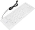 Roll-up Silicone Keyboard, Waterproof and Flexible USB Wired Keyboard, Lightweight Portable 85 Keys (White)