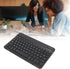 French European AZERTY Bluetooth Keyboard, 10inch Slim Portable Tablet Keyboard with Brushed Metal Texture for Phone
