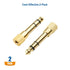 Cable Matters 2-Pack 1/4 to 1/8 Headphone Adapter, 6.35mm to 3.5mm Male to Female, Gold Plated