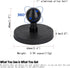 66mm(2.6") Diameter Round Magnetic Mount Base with 1" Ball,Compatible with RAM Mounts B Size Double Socket Arm and Other 1inch Ball Bike Motorcycle Phone Mount Holder