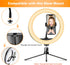 Ring Light Phone Holder - Universal Phone Mount for Ring Light with 1/4 and Hot Shoe Adapter, Flexible for Tripod Stand