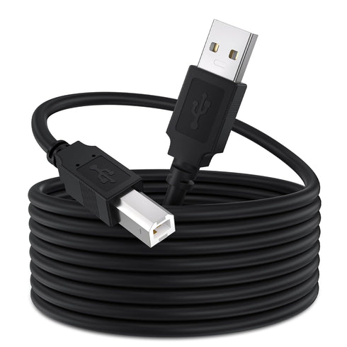 Qxcynsef USB 2.0 Printer Cable 25 FT USB A to USB B Cable