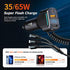 USB C Car Charger, 3-Port Fast Car Charger PD3.0 & QC3.0 with LED Digital Display, Cigarette Lighter Fast Charging