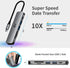 USB C to 4K HDMI Adapter for MacBook Pro Air, 6 in 1 USB-C Digital AV Multiport Dongle Adapter with USB3.0 & 2.0/SD/TF