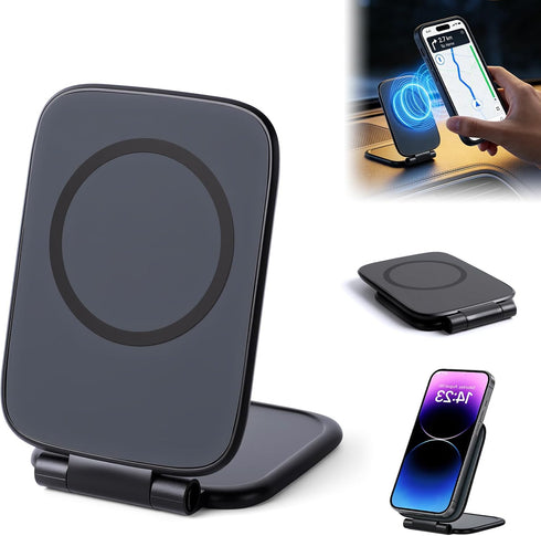 Generic Ultra-Thin Foldable Magnetic Car Phone Mount,Ultrathin Adjustable Magnetic Phone Holde,New Portable Foldable