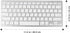 Veemoon Wireless Hebrew Keyboard, Ultra Slim Compact Keyboard for Laptop Computer (White)
