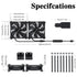xiaoqijia 120mm 10 5V 12V IPX5 Dual Fan with Speed USB DC Waterproof Cooling Fan for Tablet TV Receiver Router DVR Xbox