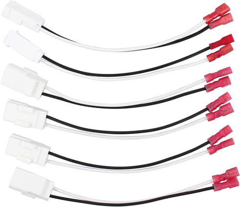 NewYall 6Pcs Dash Tweeter Door Speaker Wire Harness Adapter for Wrangler, Compass, Patriot, Charger, Challenger