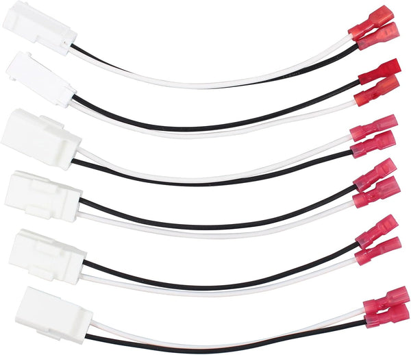 NewYall 6Pcs Dash Tweeter Door Speaker Wire Harness Adapter for Wrangler, Compass, Patriot, Charger, Challenger