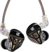 KZ DQS HiFi Dynamic Drivers IEM Earphone, Wired Headphone, KZ Earbuds Bass 2pin 3.5mm Sports Music Game Monitor (Black,