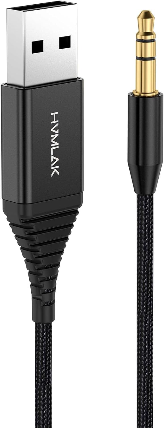 Bluetooth Aux Adapter for Car, USB Aux Bluetooth 5.2 Receiver with 3.5mm Jack Kit, Music Streaming, Handsfree Calling