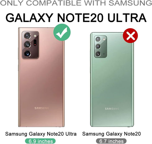 WeLoveCase Galaxy Note 20 Ultra Case, 3 in 1 Heavy Duty Protection, Shockproof TPU Bumper Cover, Rose Gold