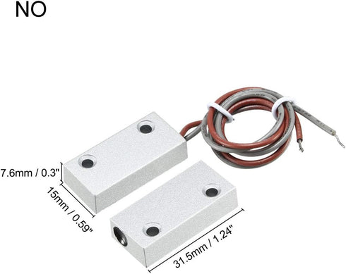 uxcell Rolling Door Contact Magnetic Reed Switch Alarm with 2 Wires for N.O. Applications MC-51 by uxcell