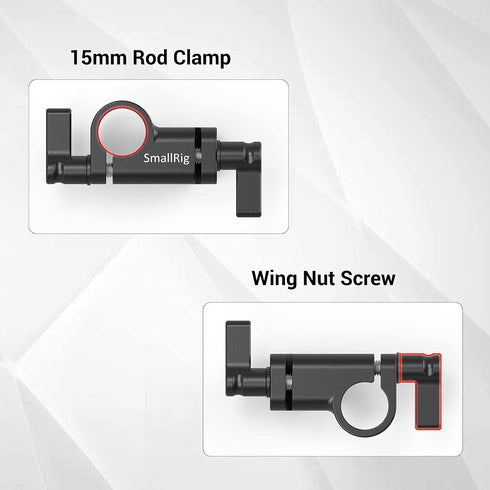 90-Degree 15mm 2069 SMALLRIG Rod Clamp for DIY Camera Camcorder Video Rigs Shoulder Mounting Accessory
