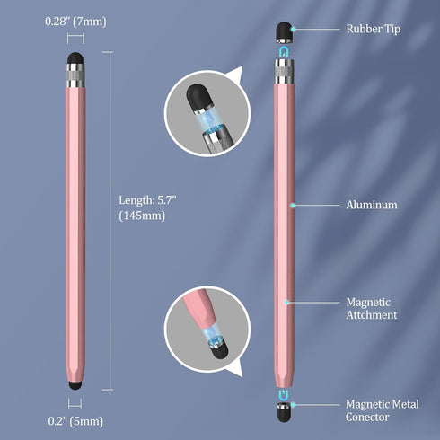 Stylus Pens for Touch Screens, 2-in-1 Magnetic Stylus Pen, High Precision for iPad, iPhone, Samsung Tablets