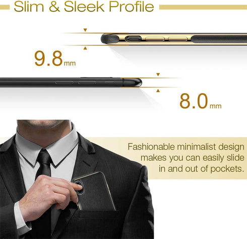 LOHASIC Leather Case for iPhone XR - Luxury Slim Flexible Soft Full Body Grip Bumper Shockproof Protective Cover