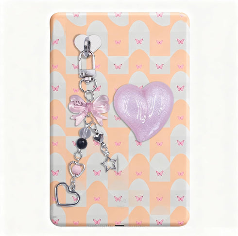 QYRCXX Set Cute Charm with Dust Plug Type C/USB C &Heart Grip Holder for Kindle, E-Reader Charm Chain Accessories