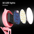OURRY Mini Rechargeable Selfie Clip on Ring Light, 9 Level Adjustable Brightness, 32 LED, USB Flash Lighting - Pink
