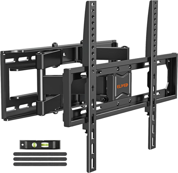 ELIVED UL Listed TV Mount for 26-65 Inch TVs, Full Motion Wall Mount, Max VESA 400x400, Holds up to 88 lbs