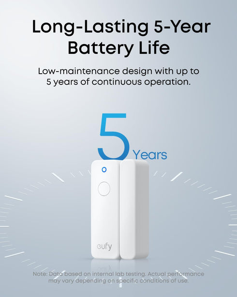 eufy Security E20, Communication 2, 3, eufy Entry Sensor Dual-Side Detection, Convenient Bypass Button, Extended