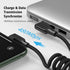 AICase 90 Degree Coiled Charging Cable, Right Angle Design Gaming LED Cord 6ft/1.8m for iPhone XS/8/7/Pad Pro Air