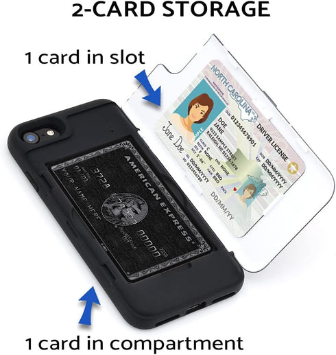 TORU CX PRO for iPhone SE 2022 / SE 2020 / iPhone 8 / iPhone 7 Case Wallet - Protective Shockproof Heavy Duty Cover