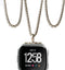 Stainless Steel Chain Necklace Smartwatch Band, Compatible with Fitbit Versa 1/2/Lite, Polished Silver Metal Replacement