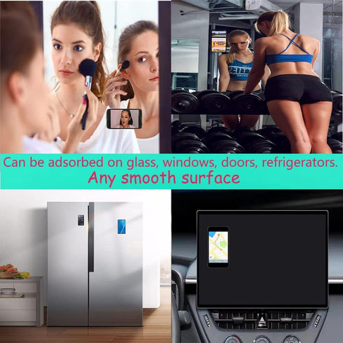 Silicone Suction Phone Holder Mount, Adhesive Phone Accessory for iPhone and Android, Hands-Free Mirror Shower Holder