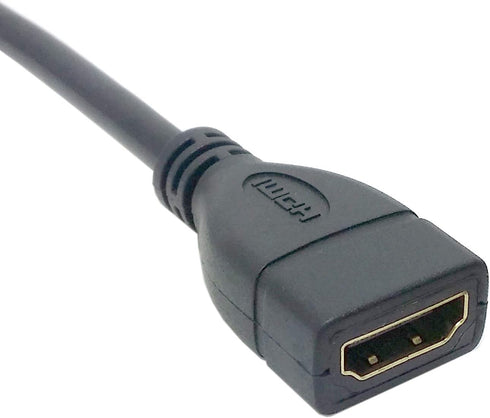 chenyang HDMI Extension Cable, HDMI 1.4 Male to Female 90 Degree UP Angled, 0.5m