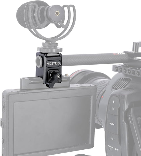 NICEYRIG Multi-functional NATO Clamp to 15mm Rod Clamp, Quick Release NATO Rail Lock Mount for EVF, Microphone, LED