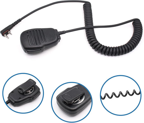 Hm-186ls Small Speaker Microphone for Icom ID-31A ID-51A ID-52A IP100H IP501H with Right Angle 2-Pin Connector