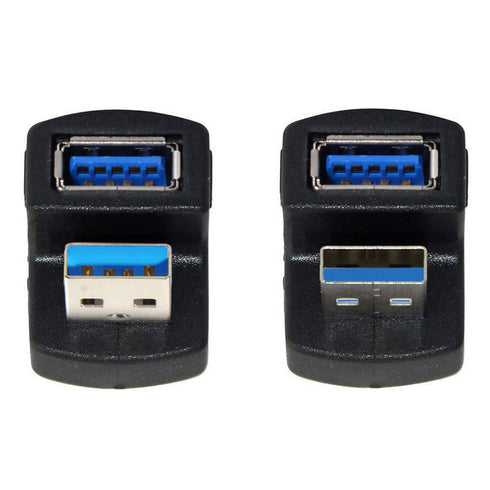 chenyang USB 3.0 Extender Adapter 2 Pack, 180 Degree Angled Male to Female Data Transfer Charging Adapter