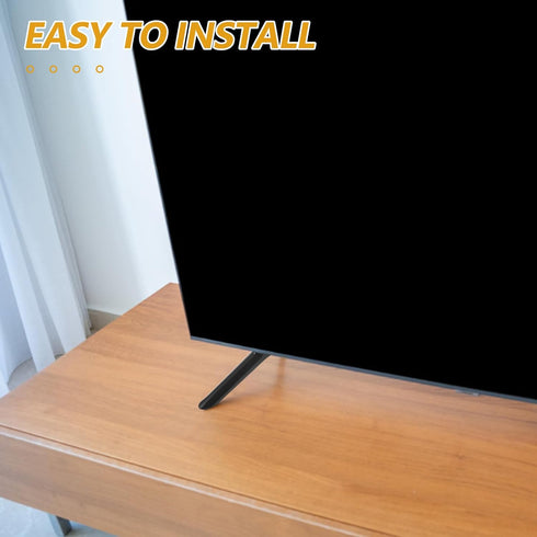 TOMETURE 32-inch 1 Tv Stand Legs Replacement for Flat Screen with Screws and Non-Slip Feet Black Tv Tabletop Base